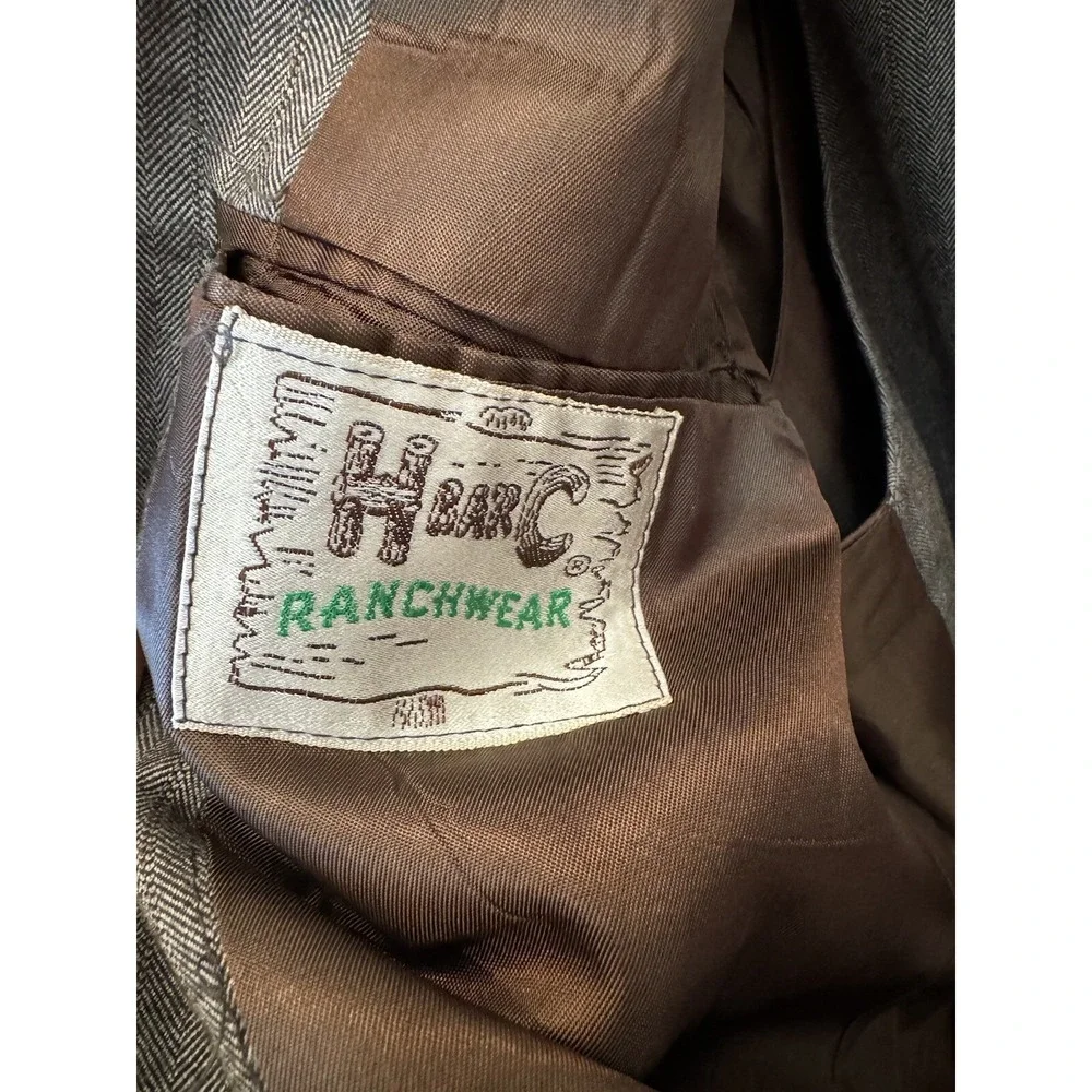 Mens H Bar c Ranchwear suit, coat and vest, measurements In Pics Wedding‎ Formal
